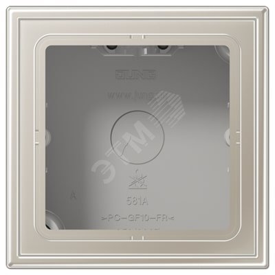 Изображение товара Коробка для накладного монтажа с негорючим основанием 1-я для горизонтальной/вертикальной установки в комплекте с рамкой для установки устройств и накладок серии LS990 Материал- лакированный дуропласт Цвет- нержавеющая сталь (шт)