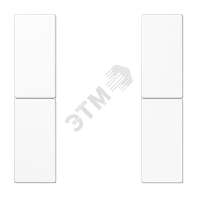 Изображение товара Комплект накладок 2 группы белый для двойных клавиш JUNG