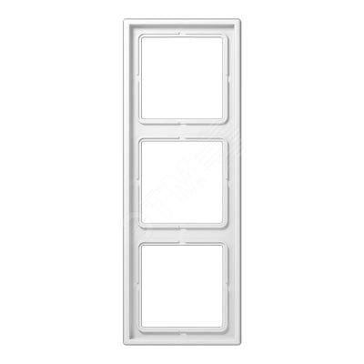 Изображение товара Рамка 3-кратная белая для горизонтальной и вертикальной установки JUNG LS983WW