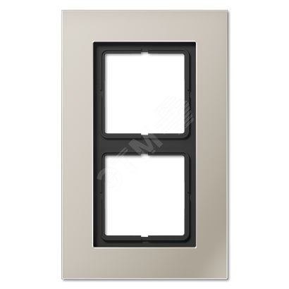 Изображение товара Рамка 2-я для горизонтальной и вертикальной установки LS plus из металла в цвете стальной