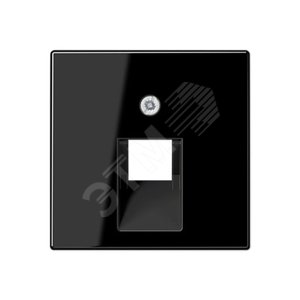 Накладка 1-ой телефонной/компютерной розетки  IAE/UAE (1 x 8-пол.)   Серия A500  Материал- термопласт  Цвет- черный