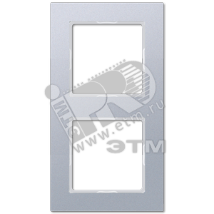 Изображение товара Рамка 2-я для горизонтальной/вертикальной установки Серия- ACreation Материал- дуропласт Цвет- алюминий (шт)