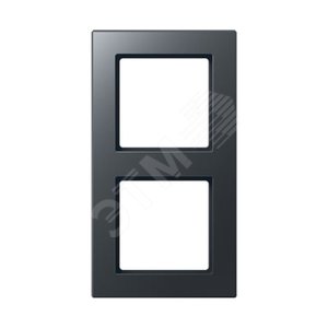 Изображение товара Рамка 2-я для горизонтальной/вертикальной установки Серия- ACreation Материал- термопласт. Цвет- матовый антрацит (шт)