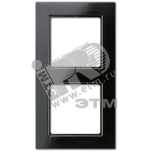 Рамка 2-я для горизонтальной/вертикальной установки  Серия- ACreation  Материал- дуропласт  Цвет- черный