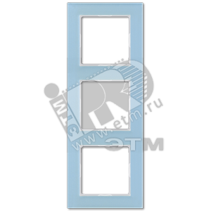 Рамка 3-я для горизонтальной/вертикальной установки  Серия- ACreation  Материал- стекло  Цвет- серо-голубой