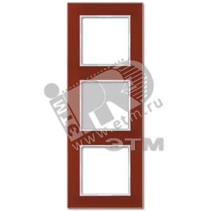 Рамка 3-я для горизонтальной/вертикальной установки  Серия- ACreation  Материал- стекло  Цвет- красный