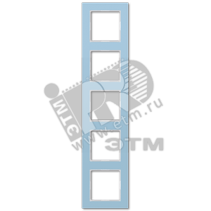 Рамка 5-я для горизонтальной/вертикальной установки  Серия- ACreation  Материал- стекло  Цвет- серо-голубой