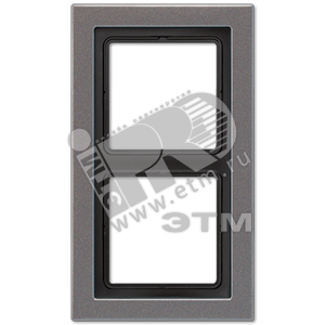 Рамка 2-я для горизонтальной/вертикальной установки  Серия- LS-Design  Материал- металл  Цвет- антрацит