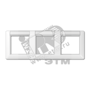 Изображение товара Рамка 3 поста с полем для надписи горизонтальная белая (шт)