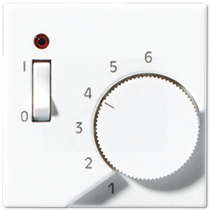Накладка для регулятора температуры воздуха помещений  Серия A500  Материал- термопласт  Цвет- белый