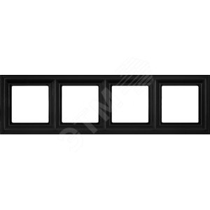 Изображение товара Рамка 4-местная для вертикальной и горизонтальной установки. Серия- Eco DECO. Материал- термопласт. Цвет- антрацит (крашеный) (шт)