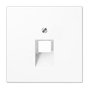 Изображение товара Накладка для 1-ой телефонной/компютерной розетки IAE/UAE (1X8-пол.) Серия LS990 Материал- термопласт Цвет- белый (шт)