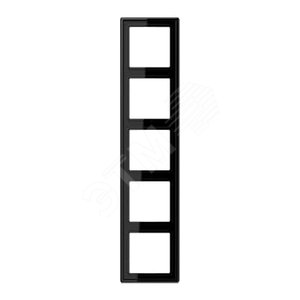 Рамка 5-я для горизонтальной/вертикальной установки  Серия- LS990  Материал- дуропласт  Цвет- черный