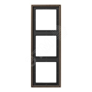 Изображение товара Рамка 3-я для горизонтальной/вертикальной установки Серия- LS990 Материал- металл Цвет- античная латунь (шт)
