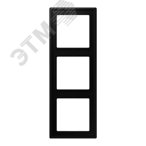 Изображение товара Рамка 3 поста, дюропласт, черный матовый (шт)