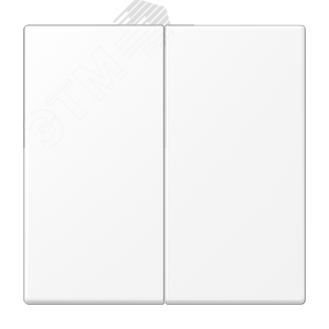 Изображение товара Клавиша для двухклавишных балансирных выключателей, дюропласт, белый матовый (шт)