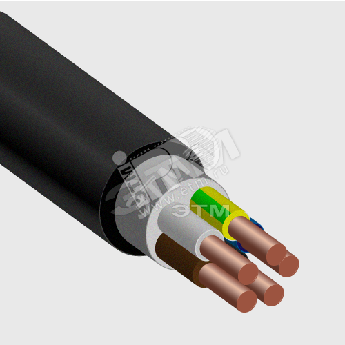 Кабель силовой ППГнг(А)-HF 5х4.0ок(N. РЕ)-0.66 ТРТС барабан СКТ Групп ...
