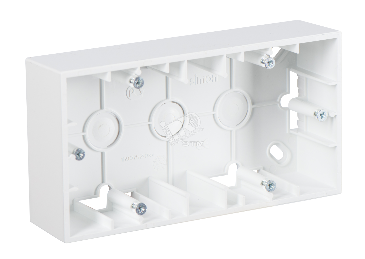 Изображение товара Коробка для наружного монтажа на 2 поста Simon 15 белый