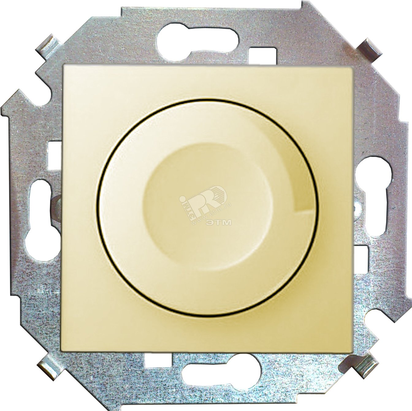 Изображение товара Регулятор напряжения Simon 15 поворотно-нажимной 500Вт 230В слоновая кость