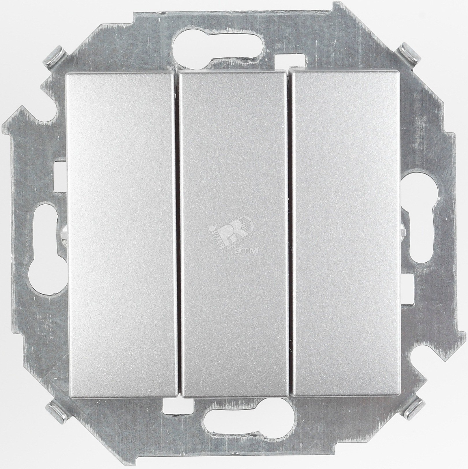 Выключатель трехклавишный, 10А, 250В, винтовой зажим, алюминий 1591391-033 Simon