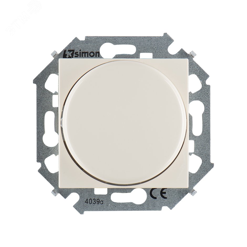Изображение товара Диммер поворотный для LED ламп 5-215Вт Simon 15, скрытый монтаж, бежевый