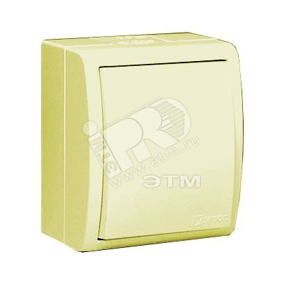 Изображение товара Выключатель одноклавишный с подсветкой IP54 10А 250В винтовой зажим слоновая кость