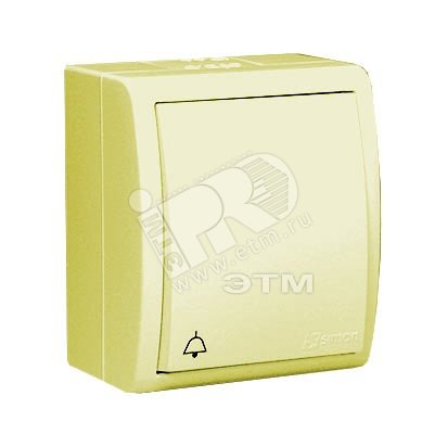 Изображение товара Кнопка клавишная Simon 15 Aqua с символом звонка IP54 10А 250В