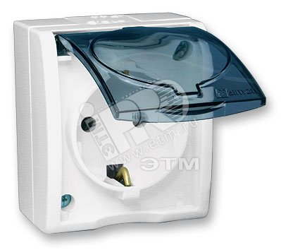 Изображение товара Розетка 2Р+Е Schuko с крышкой IP54 16А 250В Simon 15 Aqua