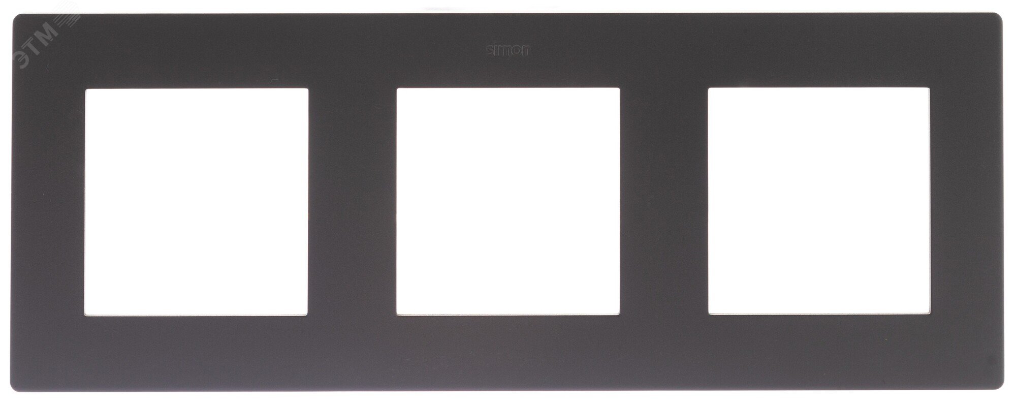 Изображение товара Рамка 3 поста графит Simon 24 Harmonie для электропроводки встроенная