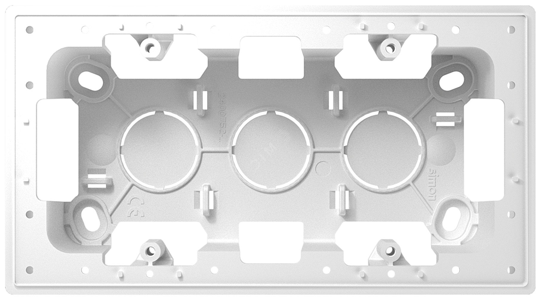 Изображение товара Коробка монтажная для накладного монтажа на 2 модуля, белый (шт)
