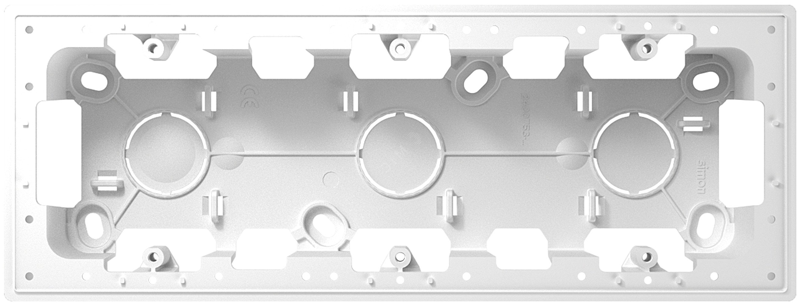 Изображение товара Коробка монтажная Simon 24 Harmonie 3 модуля, белая, IP20 Изображение товара Коробка монтажная Simon 24 Harmonie 3 модуля, белая, IP20