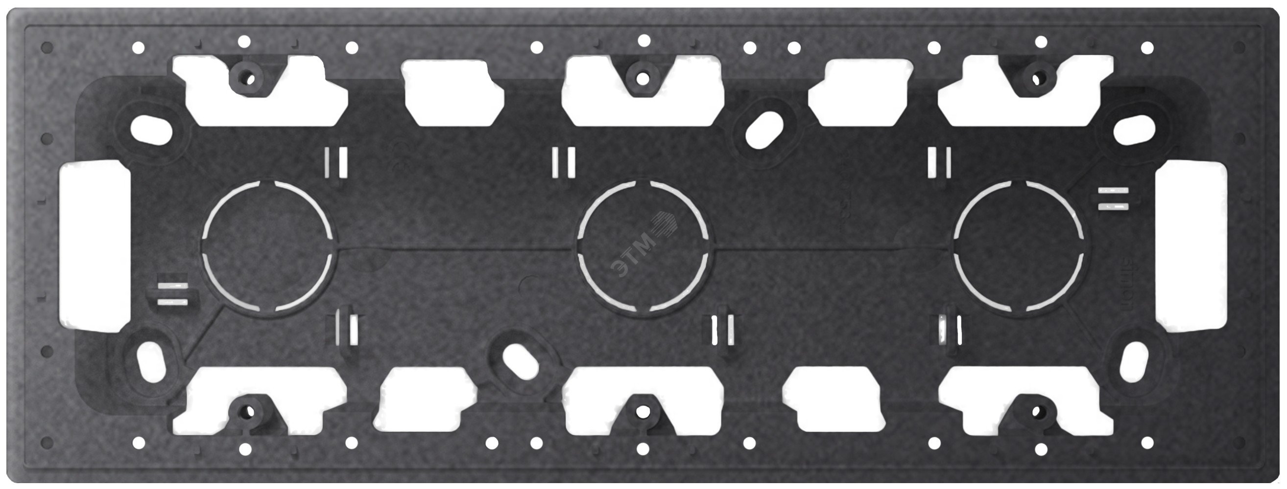 Изображение товара Коробка монтажная для накладного монтажа на 3 модуля графит Simon 24 Harmonie