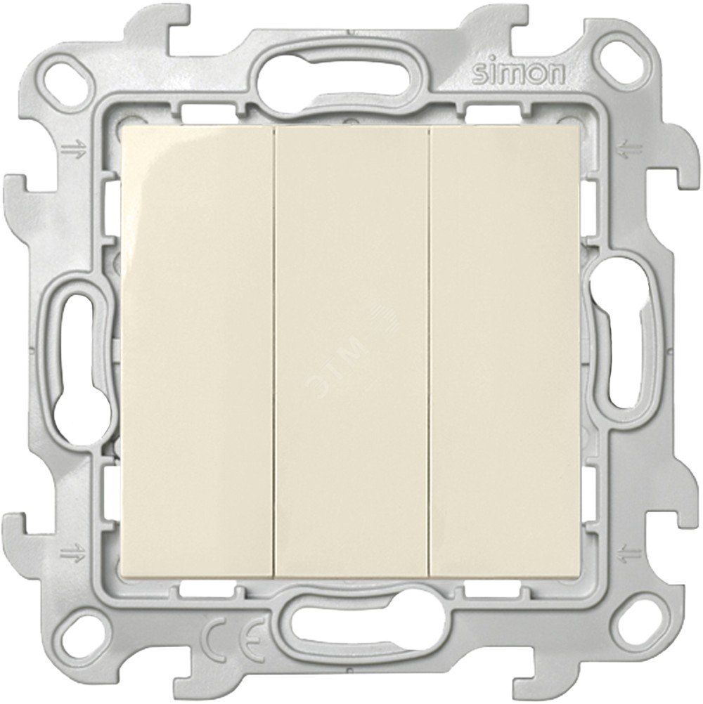Изображение товара Выключатель трехклавишный, слоновая кость (шт)