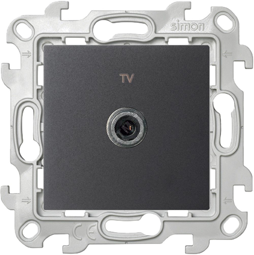 Изображение товара Розетка ТВ оконечная Simon 24 Harmonie графит IP20 для скрытого монтажа