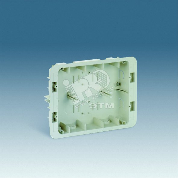 Изображение товара Коробка для внутреннего монтажа 2-рядной рамки с суппортами, 236х171х50,5мм (шт)