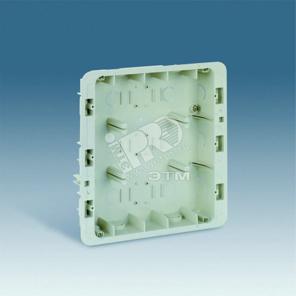 Изображение товара Коробка для внутреннего монтажа 3-рядной рамки с суппортами, 236х266х50,5мм (шт)