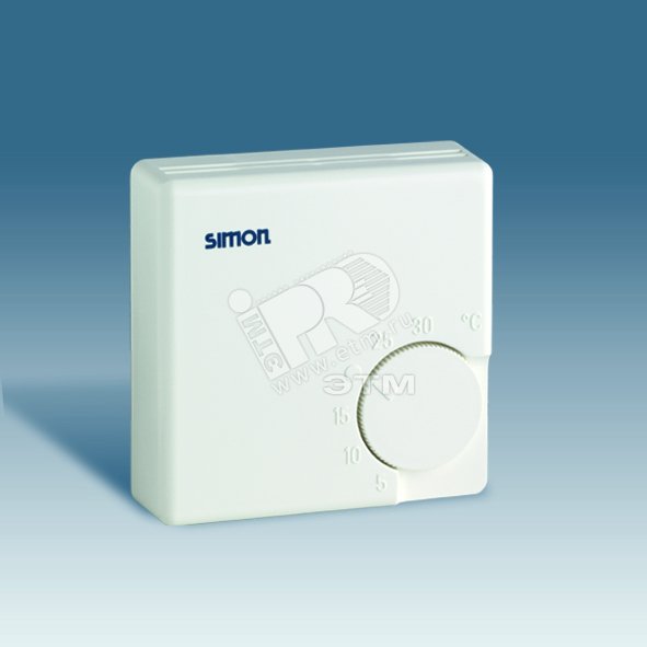 Изображение товара Терморегулятор комнатный, тепло, 10А 250В, 5-30град, сл.кость (шт)