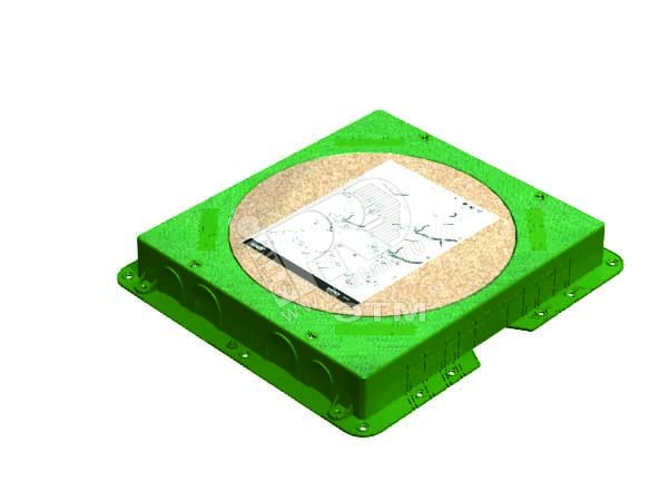 Connect Коробка для монтажа в бетон люков SF300-1 KF300-1 52050203-035 h - 54-895мм 419х384мм пластик G301C Simon