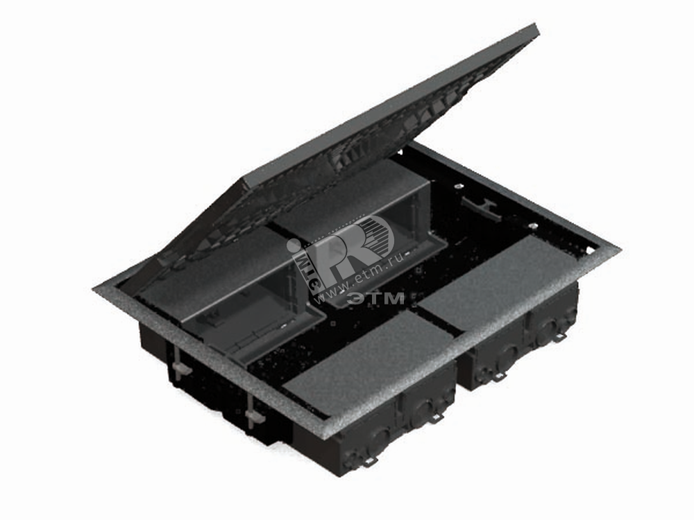 Изображение товара Люк на 8 модулей 45х45 мм и 4 модуля 22,5х45 мм, серый, Simon KF400-1