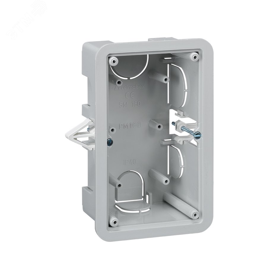 Изображение товара Коробка монтажная на 1 S-модуль Сима Классик, скрытый монтаж глубина 60мм (шт)