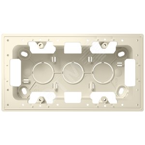 Изображение товара Коробка монтажная для накладного монтажа на 2 модуля, слоновая кость (шт)