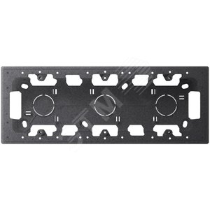 Изображение товара Коробка монтажная для накладного монтажа на 3 модуля, графит (шт)