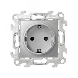 Изображение товара Розетка с заземлением Schuko 2Р+Е 16A 250В~ цвета алюминий S24 Harmonie (шт)