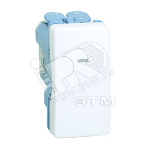 Изображение товара Выключатель проходной с подсветкой узкий, 10А 250В, S27, сл.кость (шт)