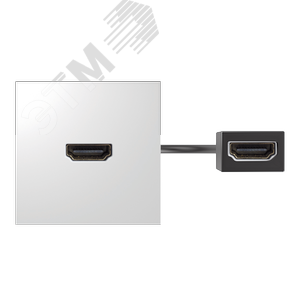 Модуль с адаптером, проходной HDMI мама/мама, белый, 400