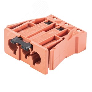 Изображение товара Коннектор “папа”, 3-х проводный, СБСП, безвинтовое соединение, красный (шт)