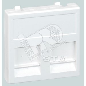 Изображение товара Connect Адаптер на 2 RJ45 CJ545U(FM) CJ546U(FM) шторка 45х45мм SC белый (шт)