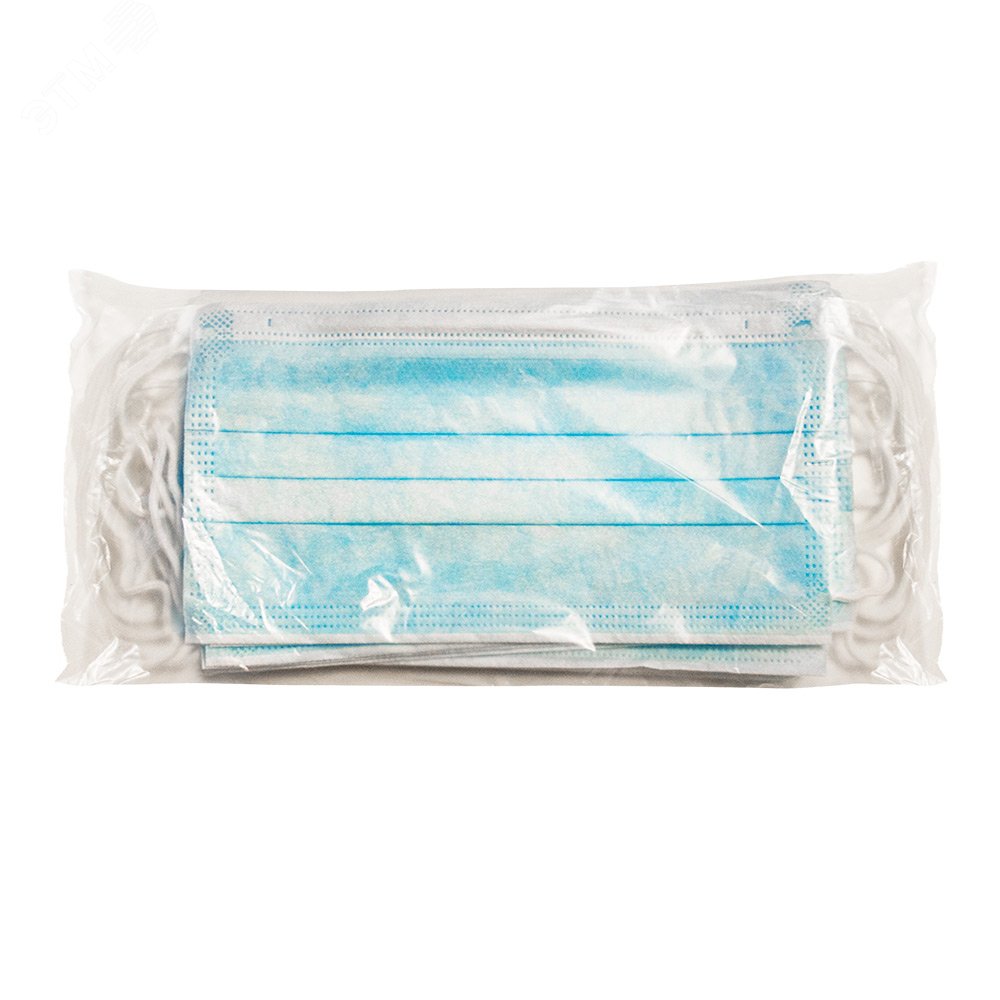 Изображение товара Маски одноразовые 3-х слойные голубые 50 шт А.Д.М.