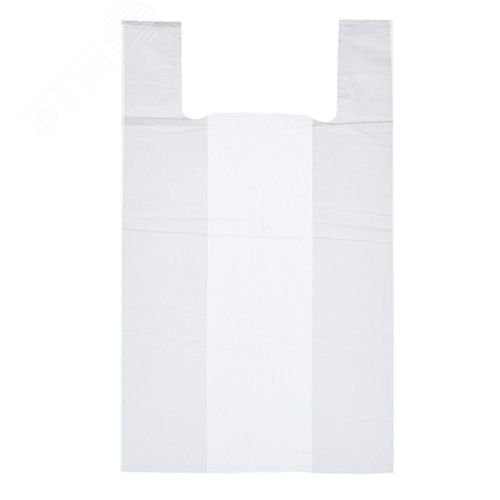 Изображение товара Пакеты-майка ПНД 26+13х48 см 100 шт белые 10 мкм