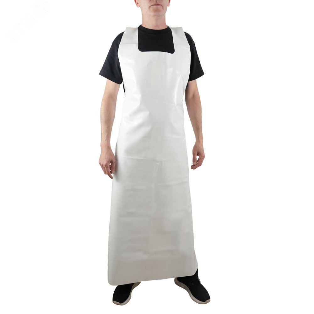 Изображение товара Полиуретановый уплотненный фартук 83x150 см белый для пищевых производств